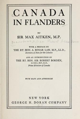 Cover for Canada in Flanders