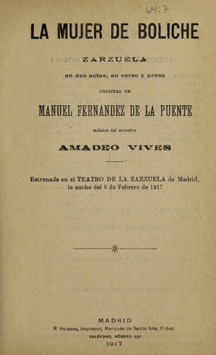 Cover for La mujer de Boliche