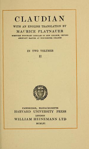 Cover for Claudian