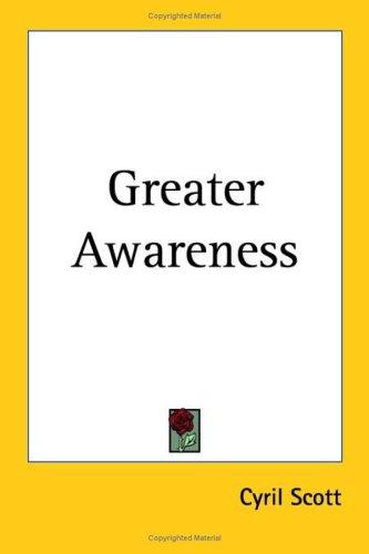 Cover for Greater Awareness