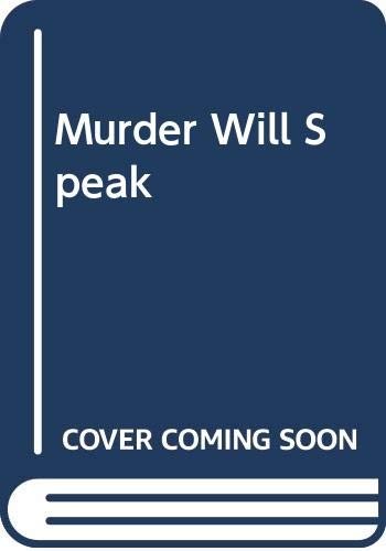 Cover for Murder Will Speak