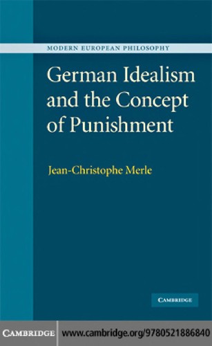 Cover for The concept of punishment in German idealism