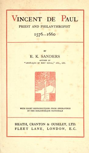 Cover for Vincent de Paul