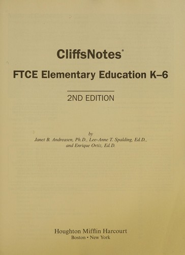 Cover for CliffsNotes FTCE
