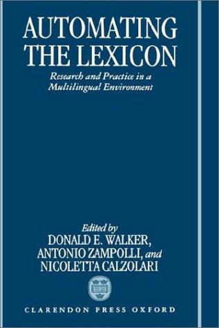 Cover for Automating the Lexicon