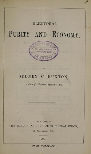Cover for Electoral purity and economy