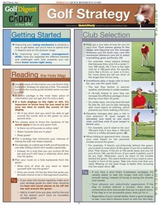 Cover for Golf Strategy
            
                Quickstudy Sports