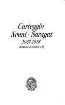 Cover for Carteggio Nenni-Saragat