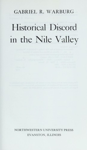 Cover for Historical discord in the Nile Valley