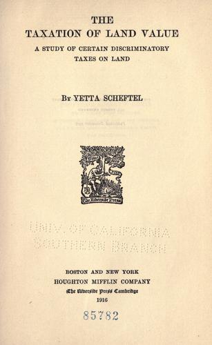 Cover for taxation of land value