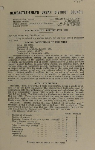Cover for [Report 1958]