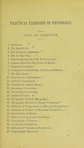 Cover for Practical exercises in physiology