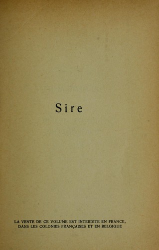 Cover for Sire