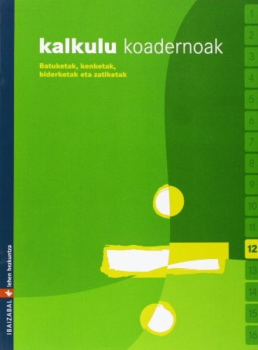 Cover for Kalkulu koadernoak 12