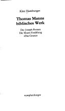 Cover for Thomas Manns biblisches Werk