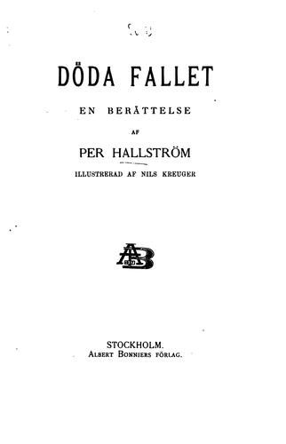Cover for Döda fallet: en berättelse