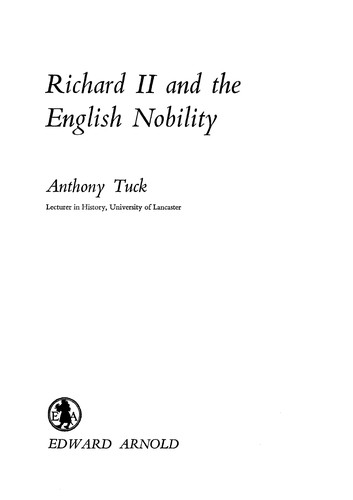 Cover for Richard II and the English nobility.