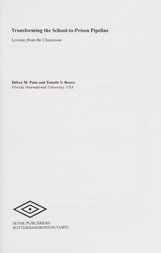 Cover for Transforming the School-To-Prison Pipeline