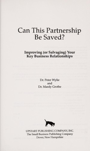 Cover for Can this partnership be saved?