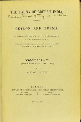 Cover for The Fauna of British India, including Ceylon and Burma