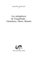 Cover for Les métaphores de l'inquiétude