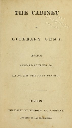 Cover for The cabinet of literary gems