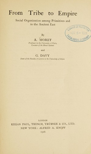 Cover for From tribe to empire