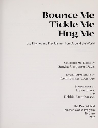 Cover for Bounce me, tickle me, hug me
