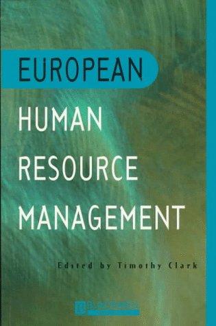 Cover for European Human Resource Management