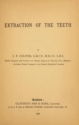Cover for Extraction of teeth