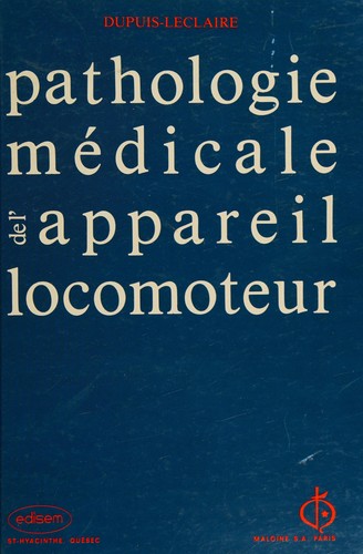 Cover for Pathologie médicale de l'appareil locomoteur