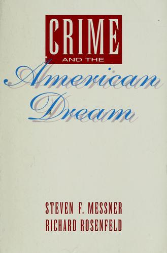 Cover for Crime and the American dream