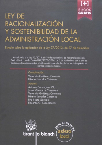 Cover for Ley de racionalización y sostenibilidad de la administración local