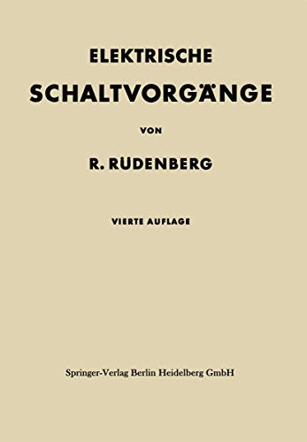 Cover for Elektrische Schaltvorgänge in geschlossenen Stromkreisen von Starkstromanlagen
