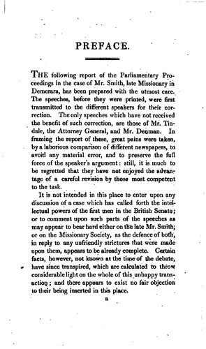 Cover for The Missionary Smith: substance of the debate in the House of Commons on ...