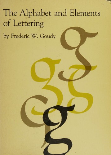 Cover for The alphabet and elements of lettering.