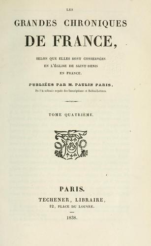 Cover for Les grandes chroniques de France