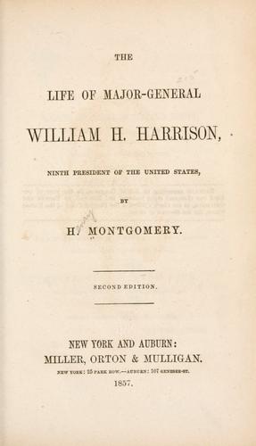 Cover for The life of Major-General William H. Harrison