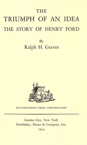 Cover for The triumph of an idea