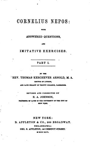 Cover for Cornelius Nepos: with answered questions, and imitative exercises