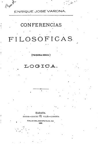 Cover for Conferencias filosóficas...