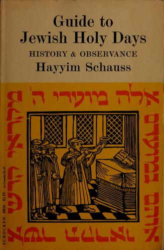Cover for Guide to Jewish holy days
