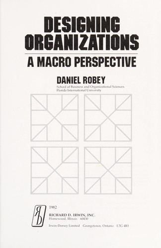 Cover for Designing organizations