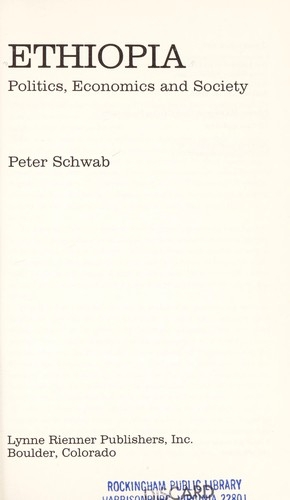 Cover for Ethiopia, politics, economics, and society