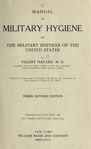 Cover for Manual of military hygiene