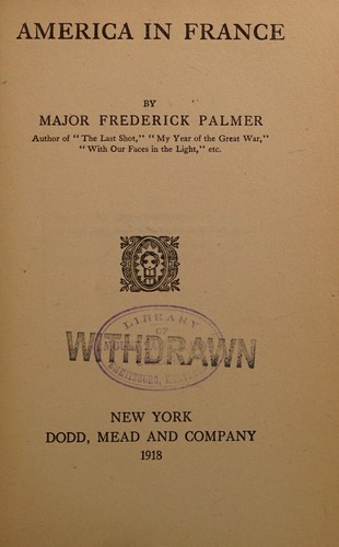 Cover for America in France