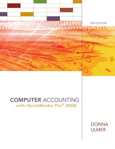 Cover for Computer Accounting with QuickBooks 2006