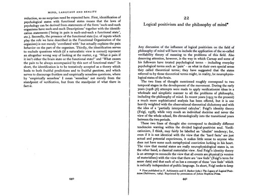 Cover for The Legacy of logical positivism