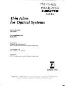 Cover for Thin films for optical systems