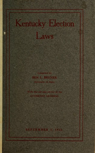 Cover for Kentucky election laws